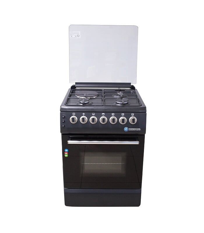 MY-DIVA-603G1E-OG-6831-BLK Haier Thermocool 60x60cm Standing Cooker, 3 Gas 1 Elect Burners -MY DIVA 603G1E OG-6831 BLK - Image 1