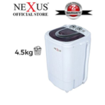 Nexus 4.5kg Single Tub Washing Machine NX-WM-4SASR
