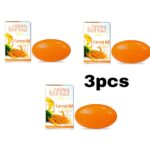 Clear essence carrot oil bar soap x3pcs