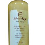 Lighten up anti-aging Shea butter body wash.