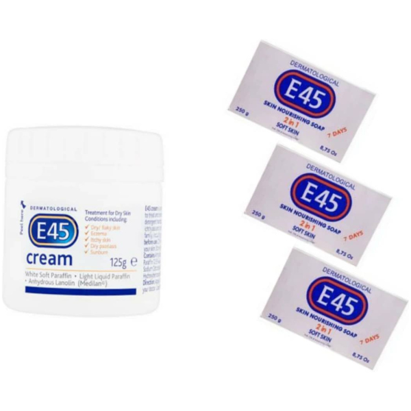 Dermatological skin nourishing soap 3 pieces + cream - Image 2