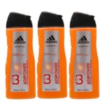 ADIDAS Adipower 3in1 Shower Gel For Men (Body, Hair And Face) - 400ml X 3 Pieces