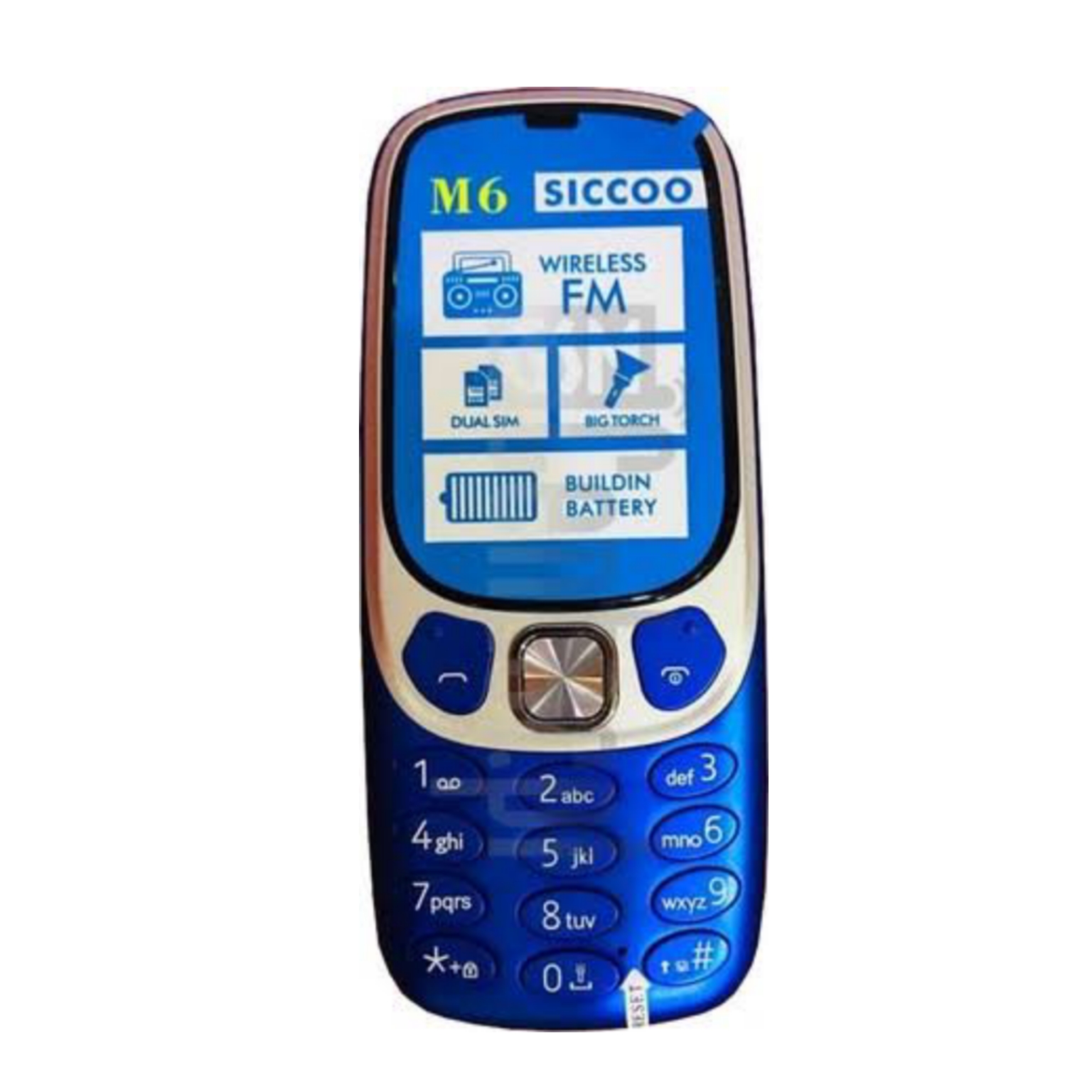Siccoo M6 Dual SIM + Built In Battery, 1.6 Inches, Wireless FM