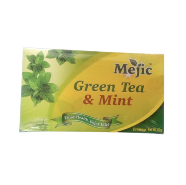Mejic Green Tea And Mint Herbal Tea - 50g (25 Tea Bags) Pack Of 2 - Image 2