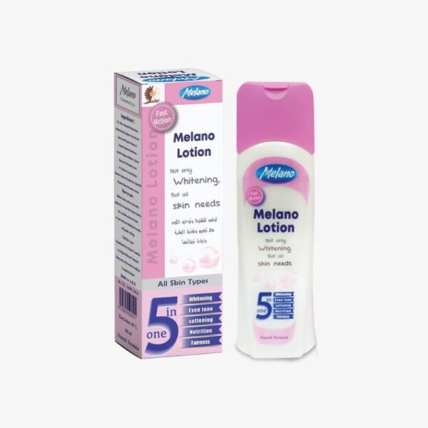 Melano Fast Action 5 In 1 (Whitening, Even Tone, Softening, Nutrition & Fairness) Lotion - 300ml x2 Pieces - Image 2