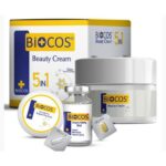 Biocos 5 In-1 Beauty Cream - Anti-Aging, Brightening, And Deep Hydrating Formula Enriched With Arbutin, Vitamin E, B5, Kojic Acid, Glutathione Serum, And Beauty Soap - 26gm