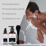 East moon Activator Beard Shampoo 100ml,Beard Serum 60ml and derma Roller