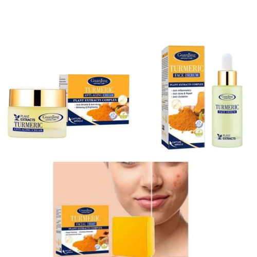 Guanjing Turmeric Anti-aging Cream + Face Serum & Facial Soap