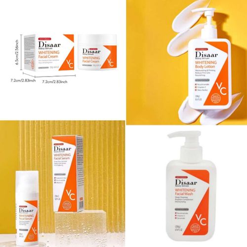 Whitening Facial Wash + Body Lotion + Facial Serum & Facial Cream