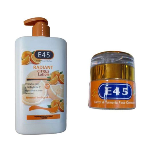 Radiant Citrus Lotion & E45 Carrot Face Cream