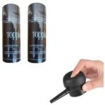 2pcs Black Hair Building Fibers + Applicator