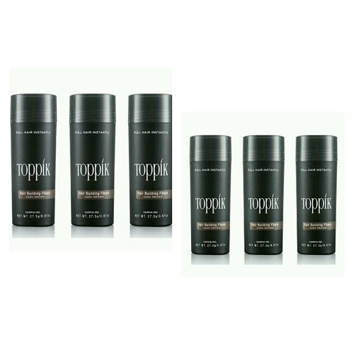 Half Dozen Dark Brown Hair Building Fibers