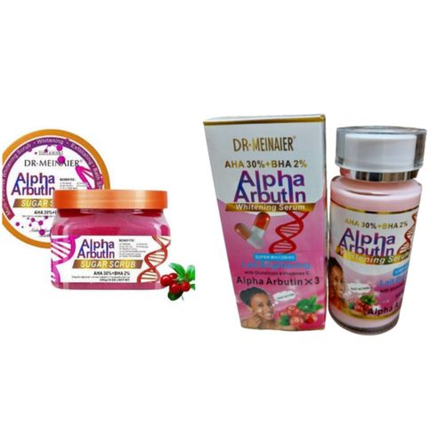 Apha Arbutin Aha Bha Serum & Body Scrub Coffee
