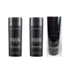 Black Hair Fibers 2pcs + Black Hold Spray