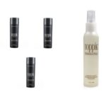 3pcs Black Hair Fiber + 1 Miky Holding Spray