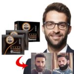 Black Beard Dye Shampoo, Beard Care Repair Grey Cover Mustache Conditioner Softener 150ml X 10