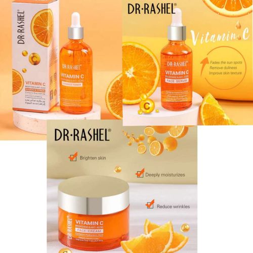 Vitamin C Essence Toner + Face Serum & Face Cream