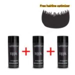 3pcs Black Hair Building Fiber 27.5g With Free Hairline Optimizer