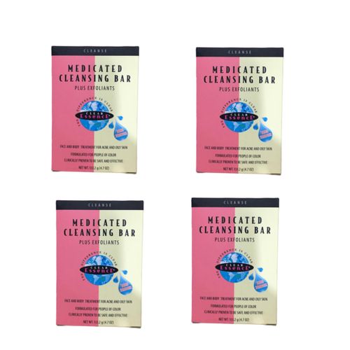 Clear Medicated Cleansing Bar For Dark Spot And Acne Removal - 4 Pieces
