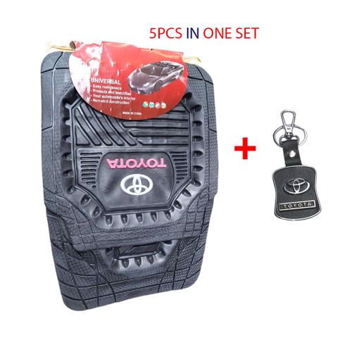 5 Pcs- Car Rubber Footmat
