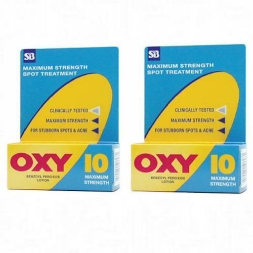 Oxy 10 Benzoyl Peroxide Lotion Fr Spot & Acne Treatment 2pcs