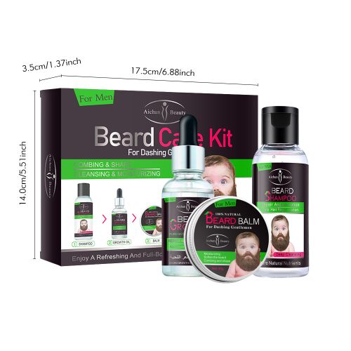 Beard Balm, Oil And Shampoo, Set