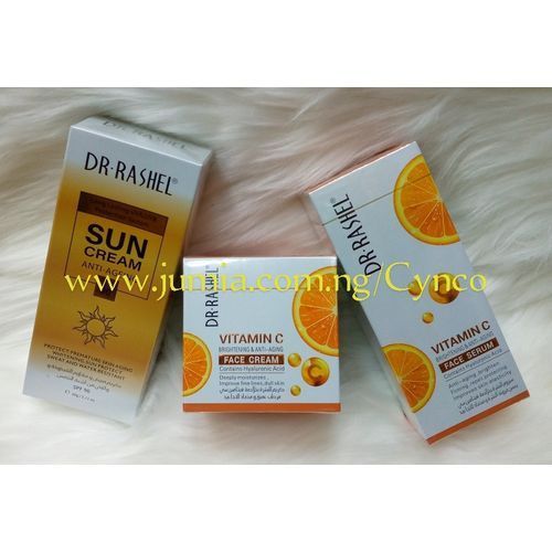 Dr Rashal Anti Ageing Sun Cream, Vitamin C Face Cream And Serum