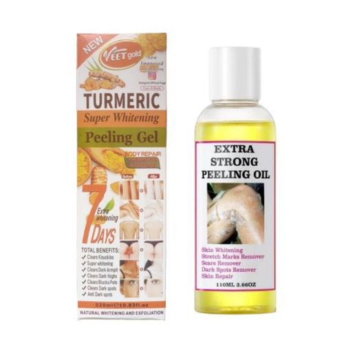 Extra Strong Peeling Oil 110ml And VEET GOLD Turmeric Super Whitening Peeling Gel