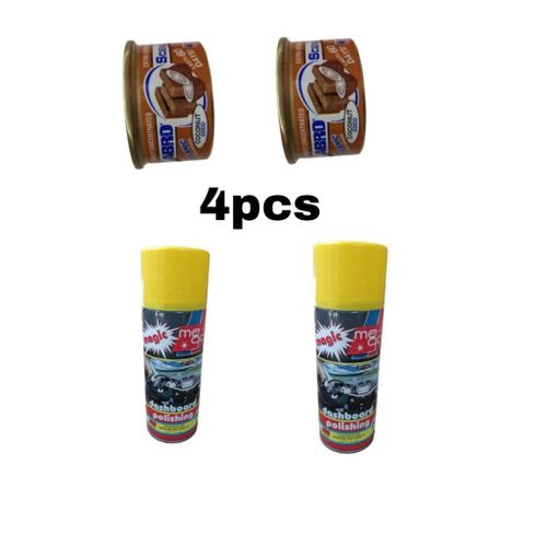 Magic Dashboard Polish And Abro Air Freshener 400ml X4pcs