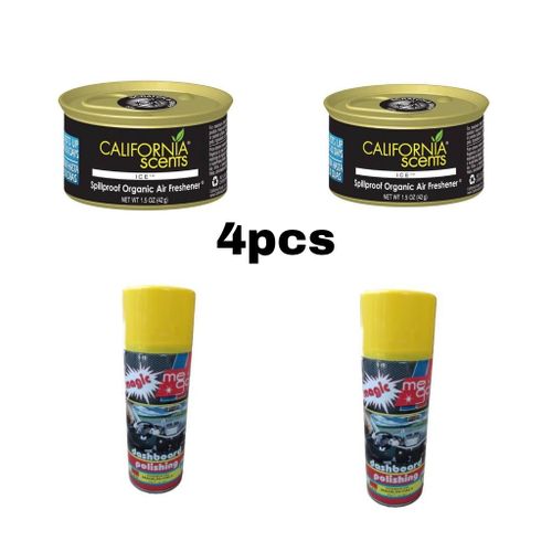 Magic Dashboard Polish And California Scents 400ml X4pcs