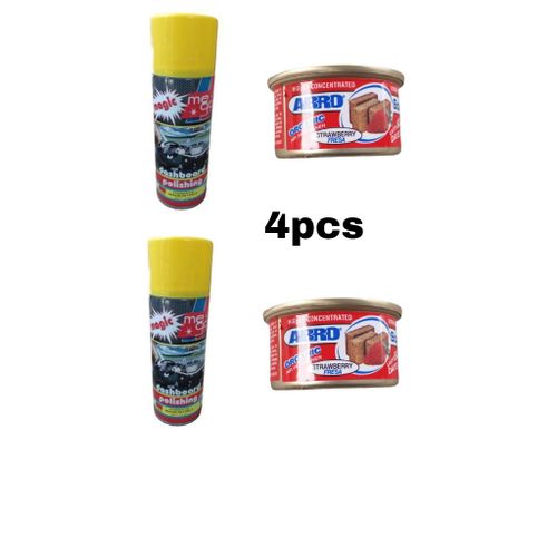 Magic Dashboard Polish And Abro Air Freshener 400ml X4pcs