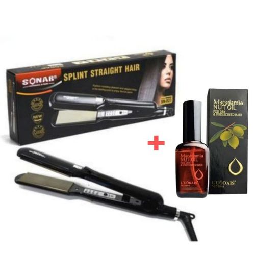 Sonar Professional And Very Durable Hair Straightener And Macadamia NUT ONL FOR DRY & UNDISCINED HAIR