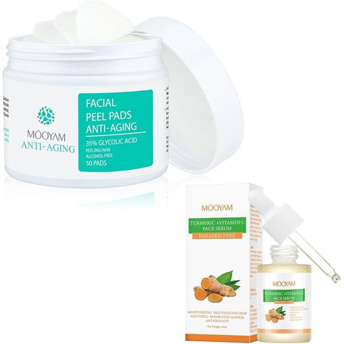 Facial Peel Pads & Turmeric Serum
