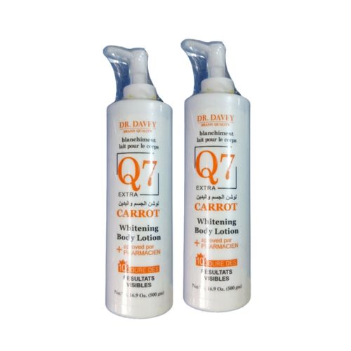 Q7 Carrot Whitening Body Lotion 500ml ×2
