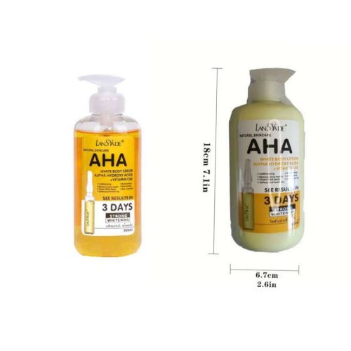 Aha White Body Serum + Lotion 500ml Each
