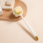 Back scrubber Do Not Ask For Help Bath brush(white color)
