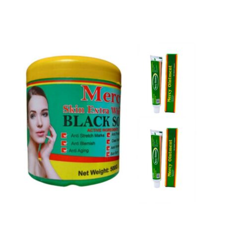 Black soap & 2pcs body & hair ointment