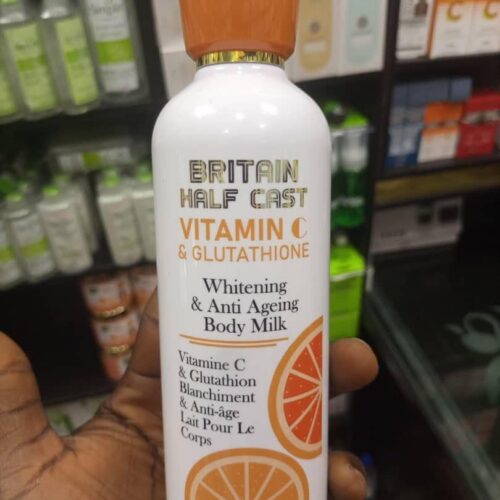 britain half cast vitamin c & gluthathione anti aging body milk 400ml