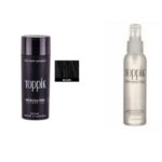 Black hair fiber & milky hold spray