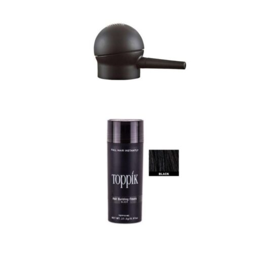 Black hair fiber & applicator