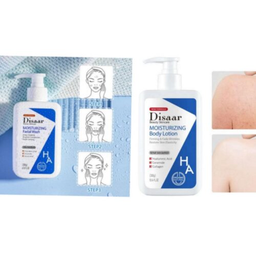 Moisturizing facial wash & body lotion