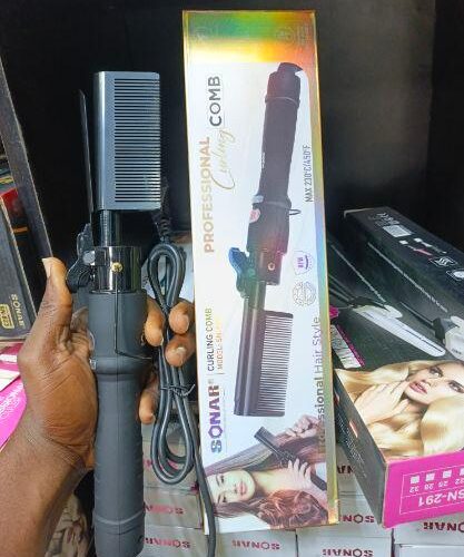 Professional Digital Hair Straightener Hot Comb and curler combo