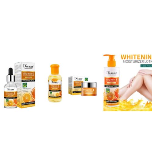 Vitamin c hyaluronic acid face serum + oil + cream & lotion