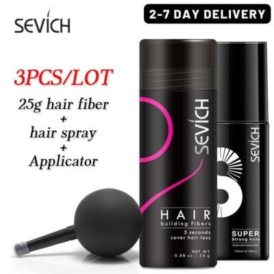 Hair In 5 Sec Black Hair Fiber , applicator and holding spray