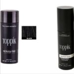 Black hair fiber & black hold spray
