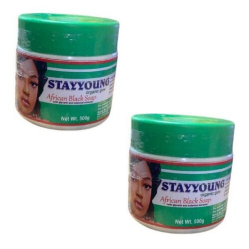 Organic Glow African Natural Black Soap (Stay Young) X2