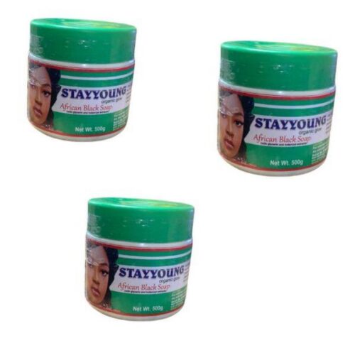 Organic Glow African Natural Black Soap (Stay Young) X3