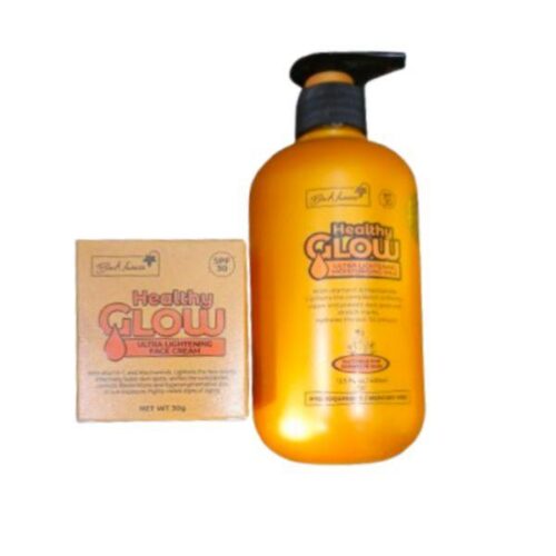 Healthy Glow Ultra Lightening Moisturizing Body Milk - Body Lotion- 400ml and face cream
