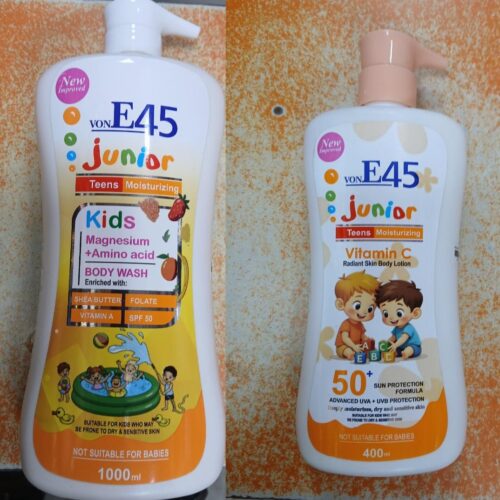 Kids magnesium amino body wash & vitamin c lotion