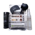 Black Hair Fiber 27.5g ,Refill Pack 50g ,applicator, Optimizer And Spray Gum